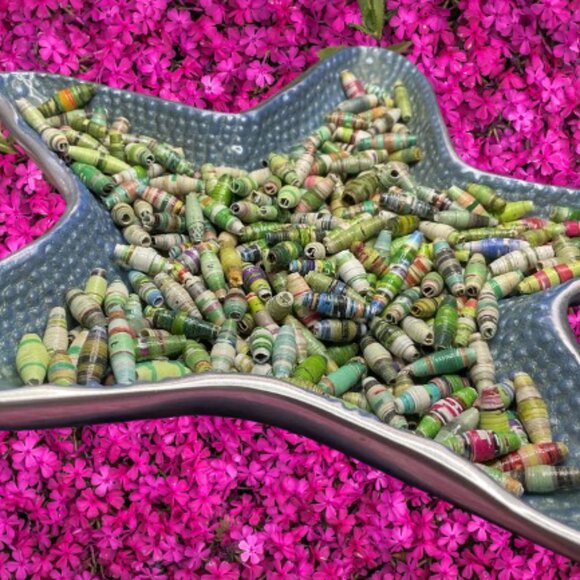 Handmade Paper Beads for Jewelry Making - Picture 2 of 4